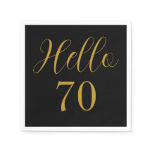 70誕生日ブラック金ゴールド誕生会