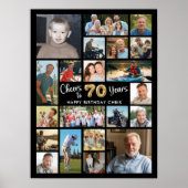 70誕生日ブラック金ゴールド21フォト応援から数年 ポスター (正面)