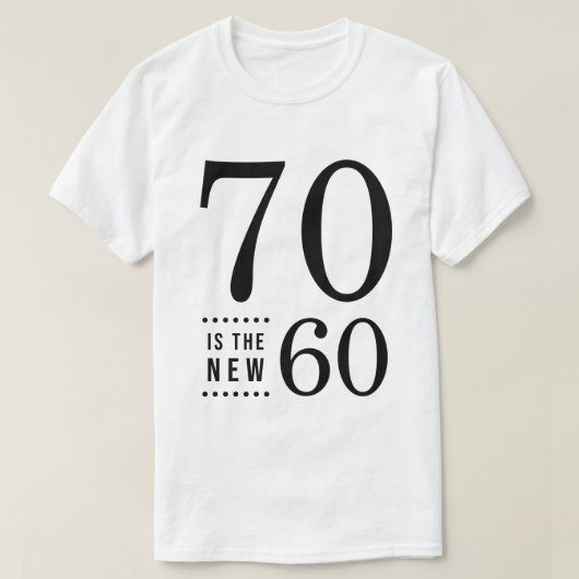 70誕生日ブラック70が新型60 Tシャツ (デザイン正面)