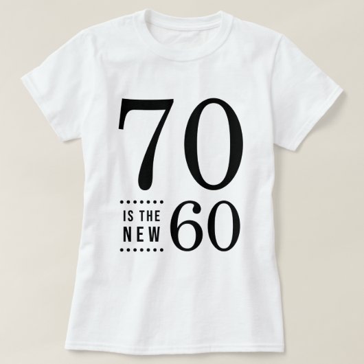 70誕生日ブラック70が新60 Tシャツ (デザイン正面)