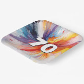 70誕生日ブラッ絵を描ト ペーパープレート (傾斜あり)