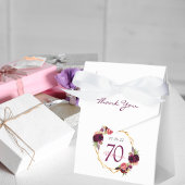 70誕生日ブルゴーニュ金ゴールド幾何学フローラ白 フェイバーボックス