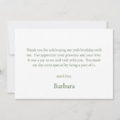 70誕生日ブルーアジサイ サンキューカード (裏面)