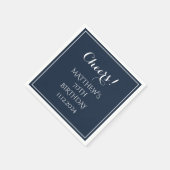 70誕生日ブルースクエレガントリプトモダン応援 スタンダードカクテルナプキン (角)