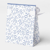 70誕生日ブルー/ホワイト番号模様 フェイバーボックス (裏面サイド)