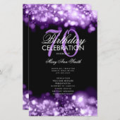 70誕生日プログラムグラムライツパープルメニュー (正面/裏面)