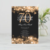 70誕生日プログラムGlam Lights金ゴールド 招待状 (スタンド正面)