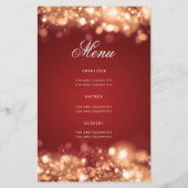 70誕生日プログラムGlam Lights金ゴールドRed Menu (裏面)