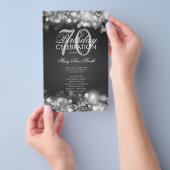 70誕生日プログラムLightsシルバーメニュー チラシ (ハンドル)