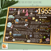 70誕生日マイルストーン誕生日カード1955ファクト サンキューカード