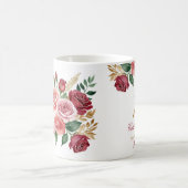 70誕生日マグカップおばあちゃん – フローラ名前をカスタムする コーヒーマグカップ (中央)