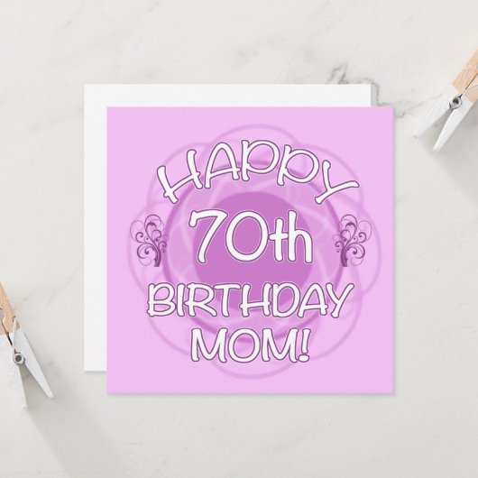 70誕生日ママ カード (正面/裏面インサイチュ)