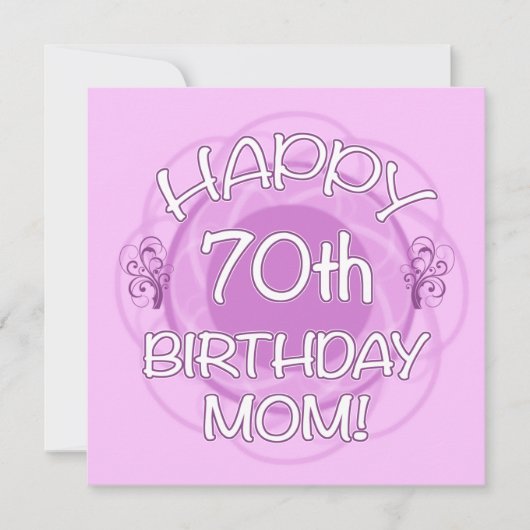 70誕生日ママ カード (正面)