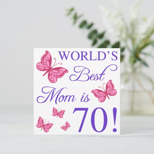 70誕生日ママ カード (スタンド正面)