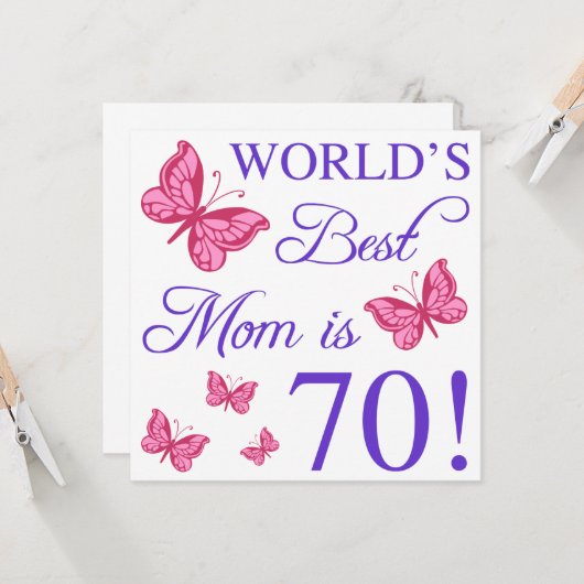 70誕生日ママ カード (正面/裏面インサイチュ)