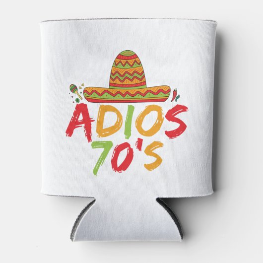 70誕生日メキシコパーティーシンコデマヨフィエスタ 缶クーラー (正面)