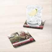 70誕生日メンズ🎉テレビニュースおもしろいフェイクメディア スクエアペーパーコースター (インサイチュ)