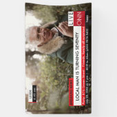 70誕生日メンズ🎉テレビニュースおもしろいフェイクメディア 横断幕 (縦)