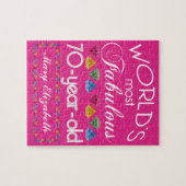 70誕生日モストファヴルーゲカラフルムピンク ジグソーパズル (横)