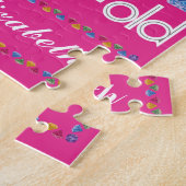 70誕生日モストファヴルーゲカラフルムピンク ジグソーパズル (側面)