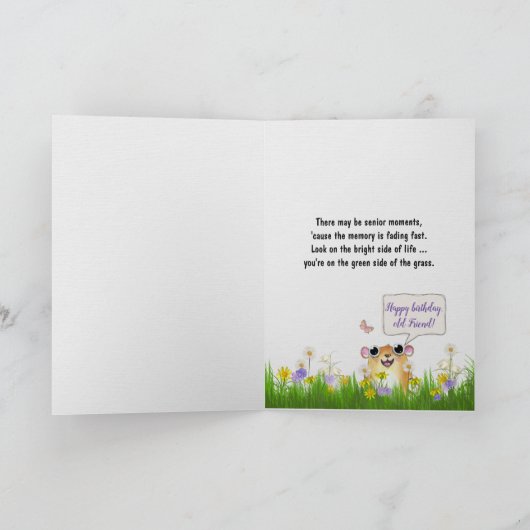 70誕生日ユーモア年取りカード カード (内部)