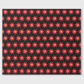 70誕生日レッドスター ラッピングペーパー (フラット)