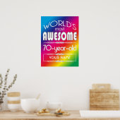 70誕生日ワールドファブ最高のルレインボー ポスター (キッチン)