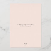 70誕生日ヴィンテージフローラ金ゴールド 箔招待状 (裏面)