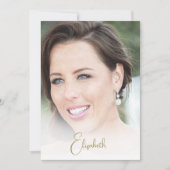 70誕生日写エレガント真 招待状 (正面)