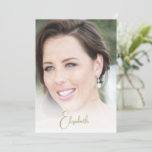 70誕生日写エレガント真 招待状 (スタンド正面)