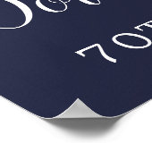 70誕生日写真ムーディパープルフローラへようこそ ポスター (角)