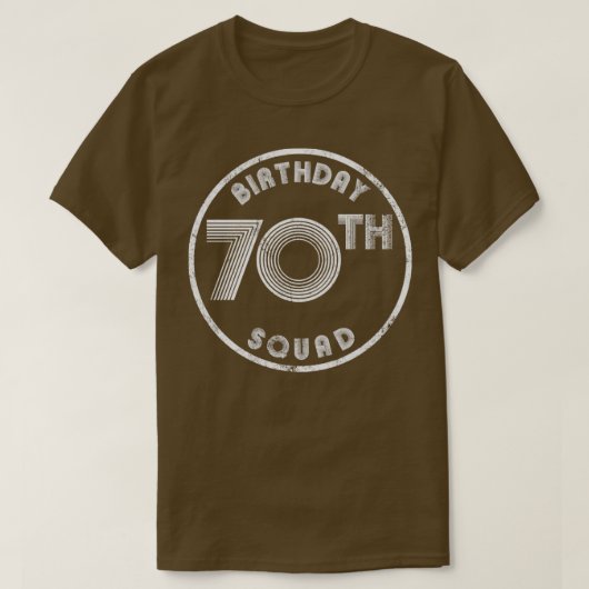 70誕生日分隊ヴィンテージルック Tシャツ (デザイン正面)
