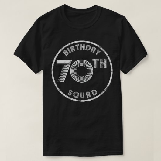 70誕生日分隊ヴィンテージルック Tシャツ (デザイン正面)