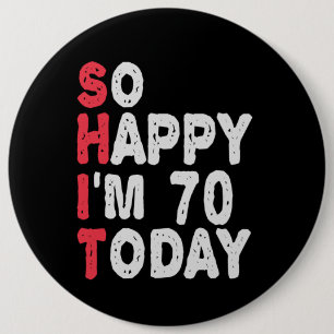 70誕生日嬉しい私は今日のギフト70おもしろいだ 缶バッジ