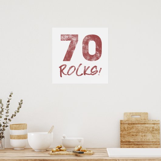 70誕生日岩 ポスター (キッチン)