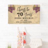 70誕生日応援から70年ブドウ園誕生日 横断幕 (インサイチュ)