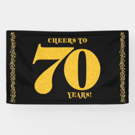 70誕生日応援から70年金ゴールドグリッター 横断幕