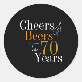70誕生日応援とビアーズブラック金ゴールドパーティー ラウンドシール