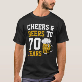 70誕生日応援とビールから70年 Tシャツ