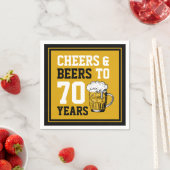 70誕生日応援&ビール70年おもしろい スタンダードカクテルナプキン (インサイチュ)