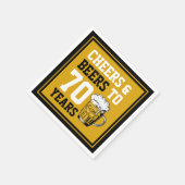 70誕生日応援&ビール70年おもしろい スタンダードカクテルナプキン (角)