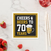 70誕生日応援&ビール70年おもしろい スタンダードカクテルナプキン (インサイチュ)