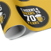 70誕生日応援&ビール70年おもしろい ラッピングペーパー (ロールコーナー)