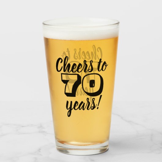 70誕生日応援~70年ビール/飲み タンブラーグラス (ドリンク正面)