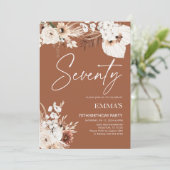 70誕生日招待状テラコッタボホパンパス 招待状 (スタンド正面)