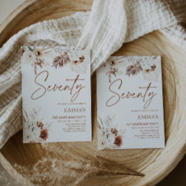 70誕生日招待状ボホパンパス 招待状