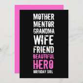 70誕生日招待状 – マママビューティフルヒーロー 招待状 (正面/裏面)