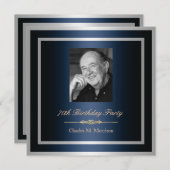 70誕生日招待状 – 写真 招待状 (正面/裏面)