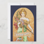 70誕生日春女神女花 招待状 (裏面)