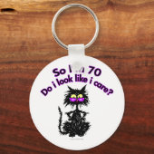 70誕生日猫ギフト キーホルダー (正面)